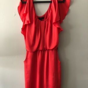 Orangey/pink pocket dress.